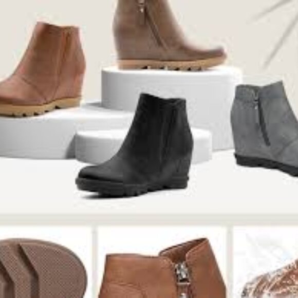 Sorel Joan Of Arctic II Women's Nubuck Pull-On Wedge Boots 5.5 US 36.5 EUR - Picture 4 of 9